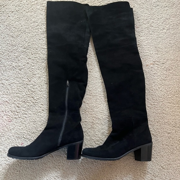 Brand new black suede Stuart Weitzman Over the Knee Boots - Picture 3 of 6